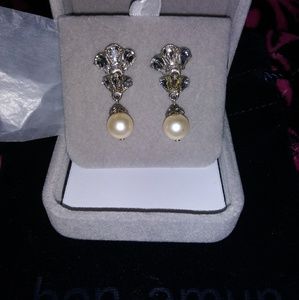 Ben-Amun Fine Crystal & Pearl In Silver Dita Drop